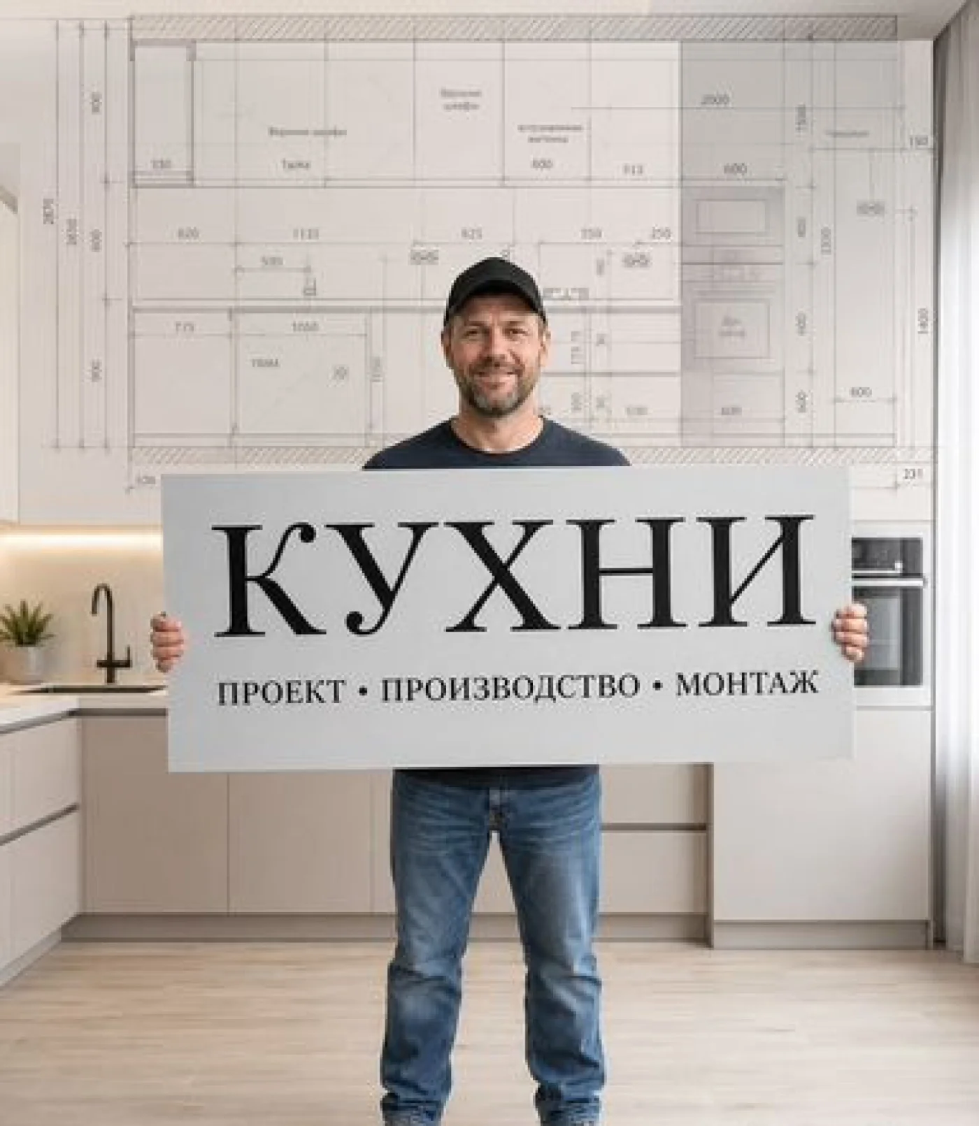 Кухня на заказ под ключ с гарантией 10 лет